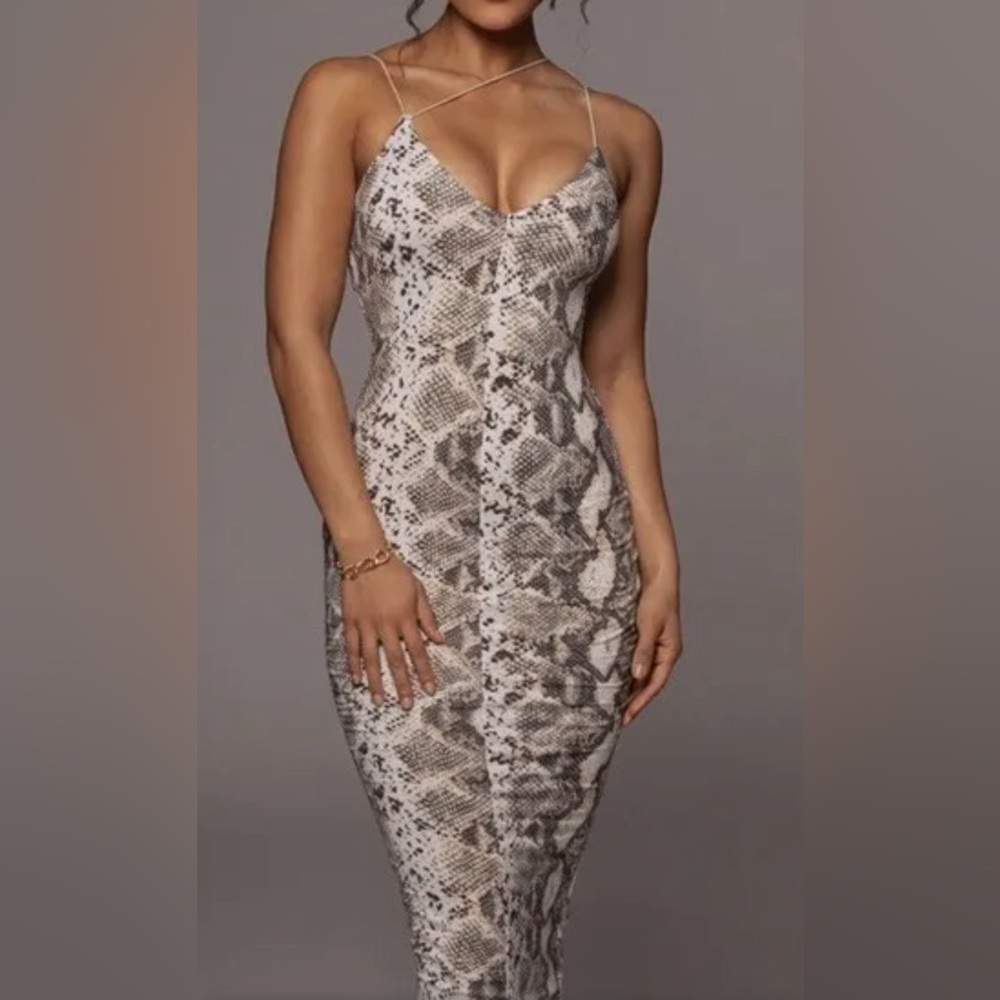 NWT Jluxlabel cobra Sylvia Diagonal strap dress S - Picture 1 of 5